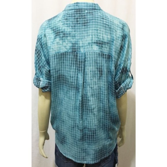 Holding Horses Small Blue Plaid Tie Dye Pop Over - Picture 7 of 9